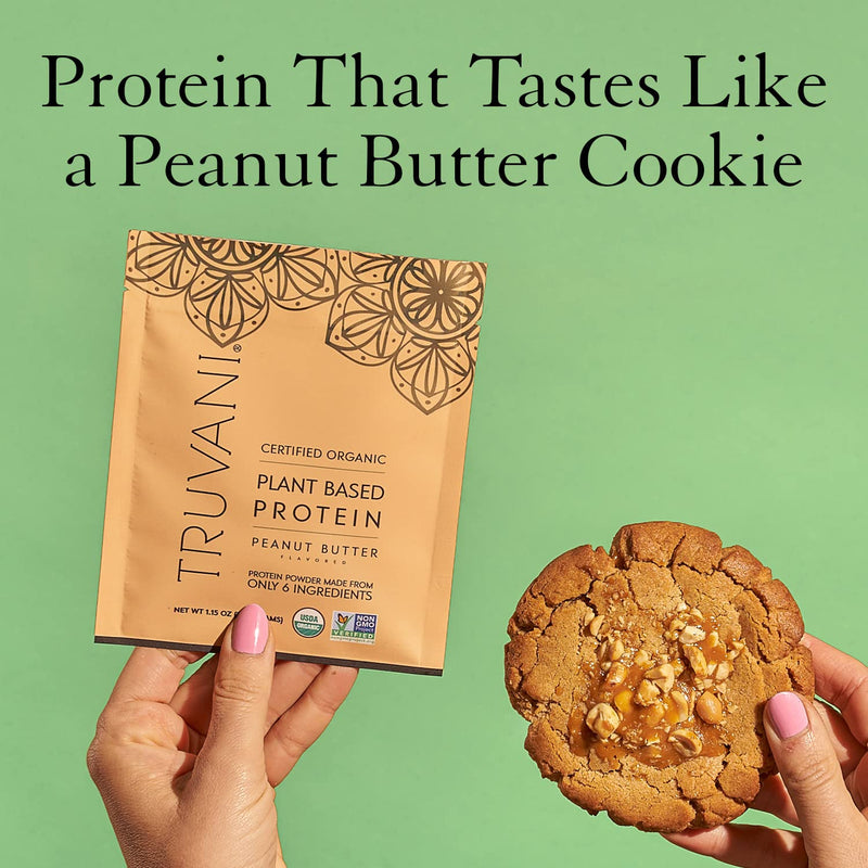 [Australia] - Truvani Vegan Pea Protein Powder | Sample Pack | 20g Organic Plant Based Protein | 8 Single Serving Packets | Keto | Gluten & Dairy Free | Low Carb | No Added Sugar 