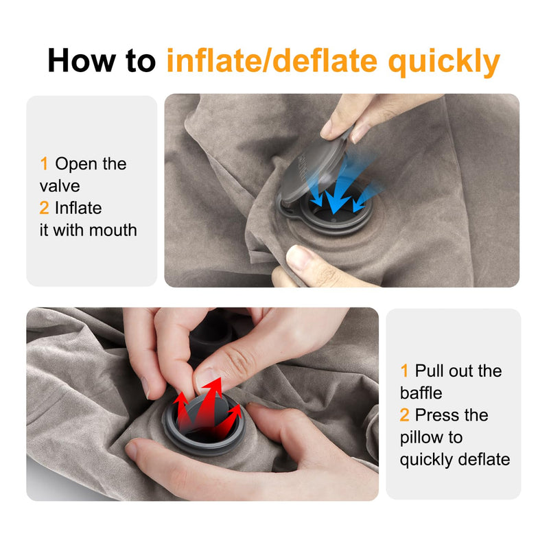 [Australia] - Inflatable Travel Foot Rest Pillow, Kids Airplane Bed, Adjustable Height Leg Pillow for Air Travel, Make a Flat Bed for Kids and Toddlers, Great for Airplane, Train, car（Grey, 1 Pack） Grey 