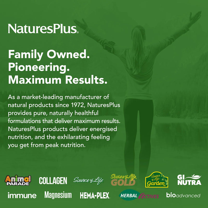 NaturesPlus Bio Advanced Joint Complex - Joints Supplement, Phytodroitin, Vegan Glucosamine, Apres Flex Boswellia, Hyaluronic Acid, MSM, Vitamin C, Manganese - Vegan - 90 Capsules