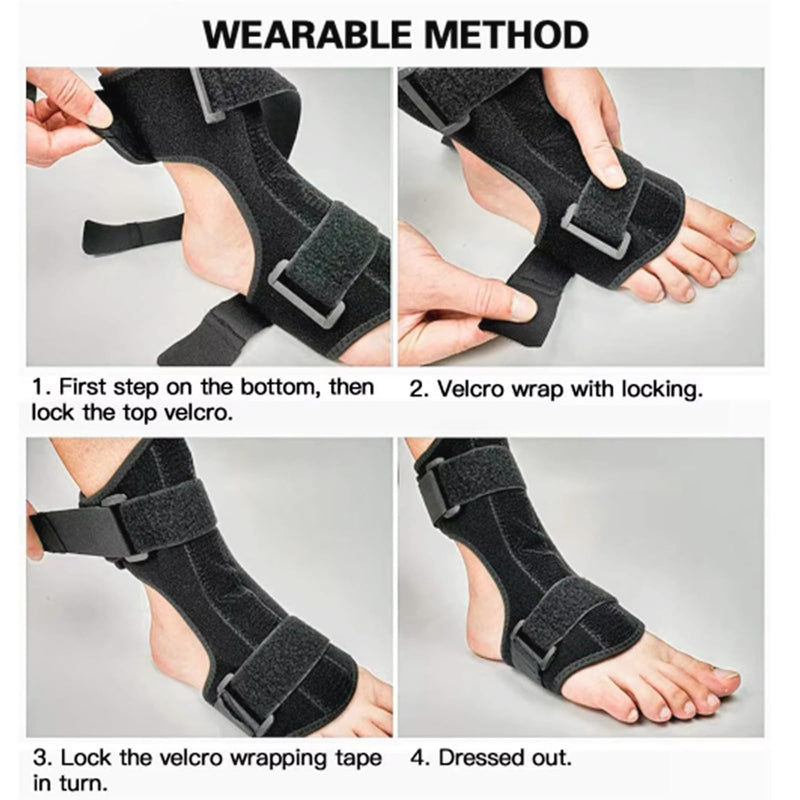 [Australia] - Wilsonzin foot lift splint for foot lift weakness, ankle joint orthosis, adjustable ankle stabilization & foot drop support. Helps with valgus foot, nerve injuries, leg muscle disorders 