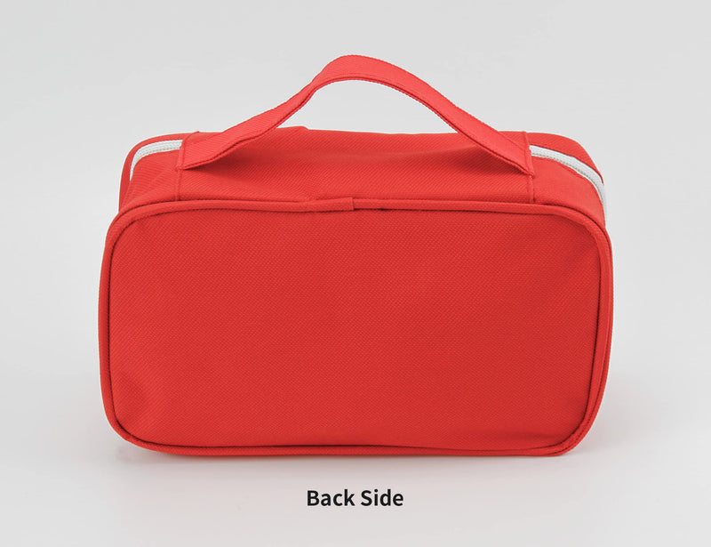 [Australia] - Portable Empty First Aid Kit Bag, Travel Medicine Pouch, Small Medical Bag (Red) Red 
