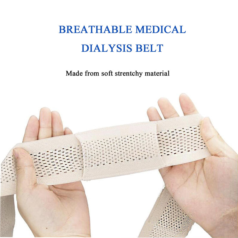[Australia] - Peritoneal Dialysis Belt, PD Belts Dialysis for Men Women, Feeding Tube Belt, PD Catheter Belt, G Tube Holder Belt, Peritoneal Dialysis Catheter Accessory for Stomach Feeding Peg J Tube (M, Beige) M 