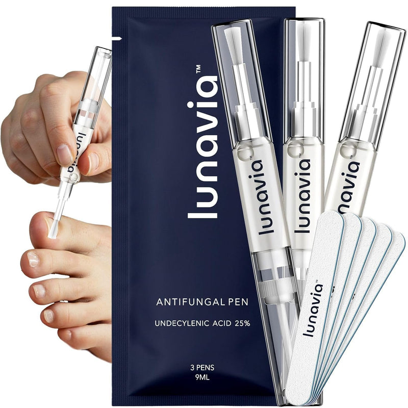 [Australia] - Lunavia Antifungal Pen ‚Äì Cures Most Athlete‚Äôs Foot, Jock Itch, and Ringworm - 25% Undecylenic Acid with added Tea Tree, Jojoba, Clove Bud Oils & Aloe - 3-Pack Twist Pen (9ML Volume) 0.1 Fl Oz (Pack of 3) 