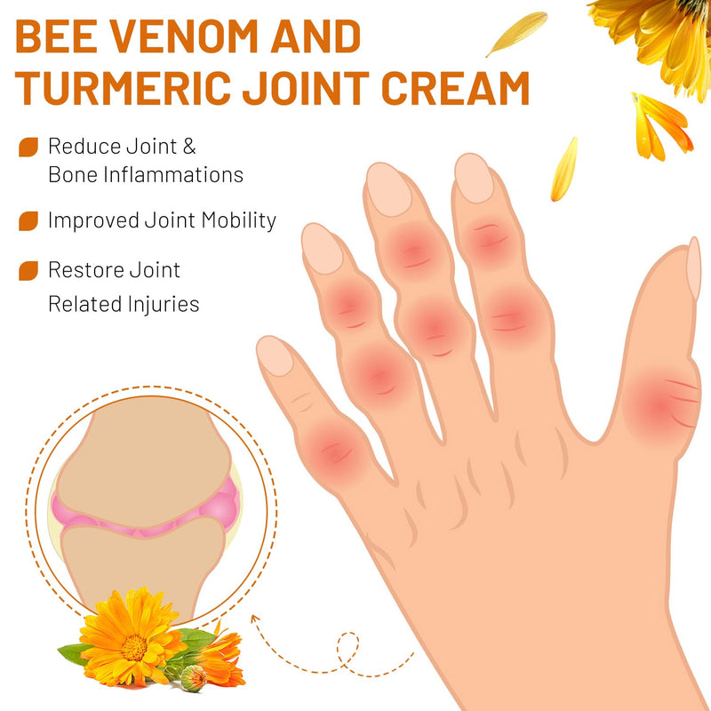 [Australia] - Bee venom and turmeric joint cream, pack of 2 bee venom advanced joint and bone cream, bee venom ointment, bee venom cream for complaints in the back, joints, knees 