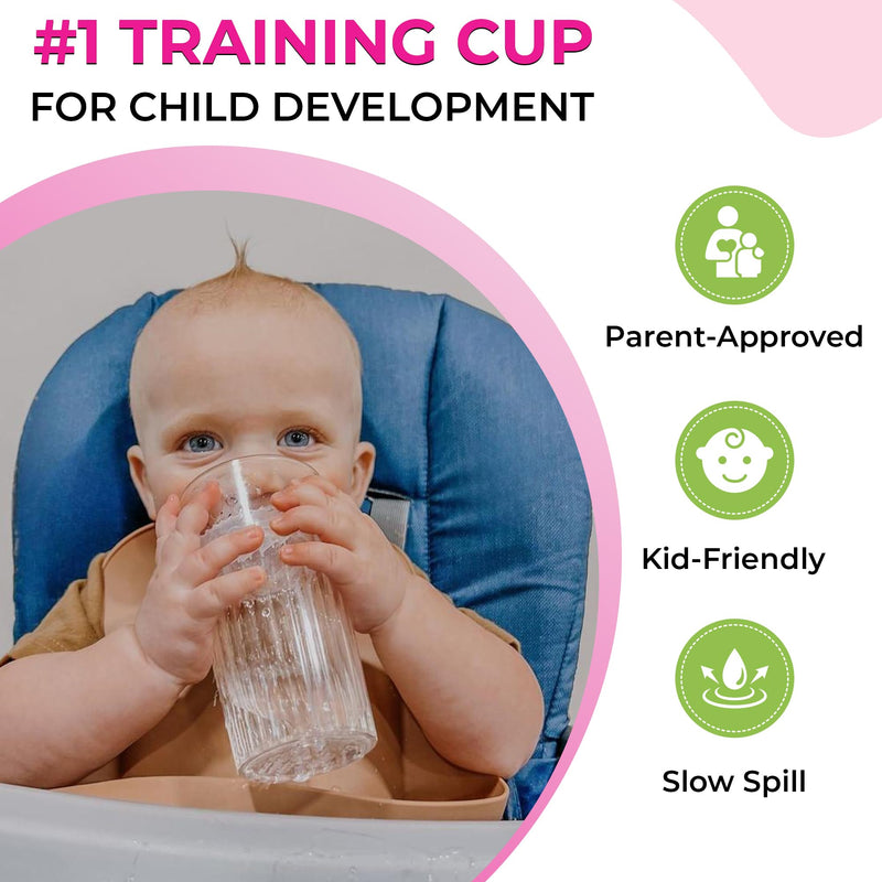 [Australia] - BUNDLE: Reflo Smart Cup (Clear 1-Pack) Open Training Cup, Toddler Cup, 360 Control-Flow, AND free training and use e-guide via QR code on packaging. 1-Pack Clear 
