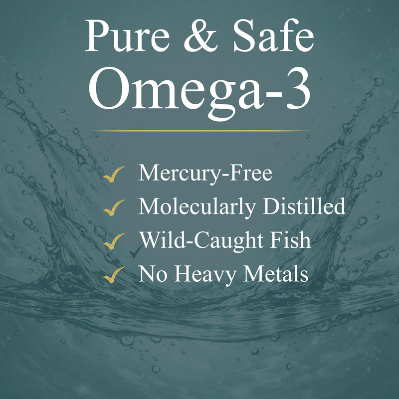 Omega 3 Fish Oil Capsules High Strength 2000mg - 180 Softgels Halal | No fishy aftertaste