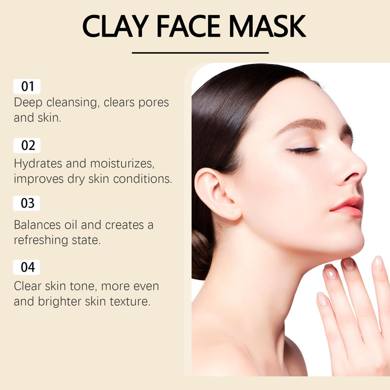 Turmeric Vitamin C Clay Mask, Suitable for Dark Spots and Dull Skin, Deep-Cleaning and Moisturizing Skincare Mask That Can Remove Blackheads and Pores, and Improve Uneven Skin Tone, 4.23 Ounces Turmeric Face Mask