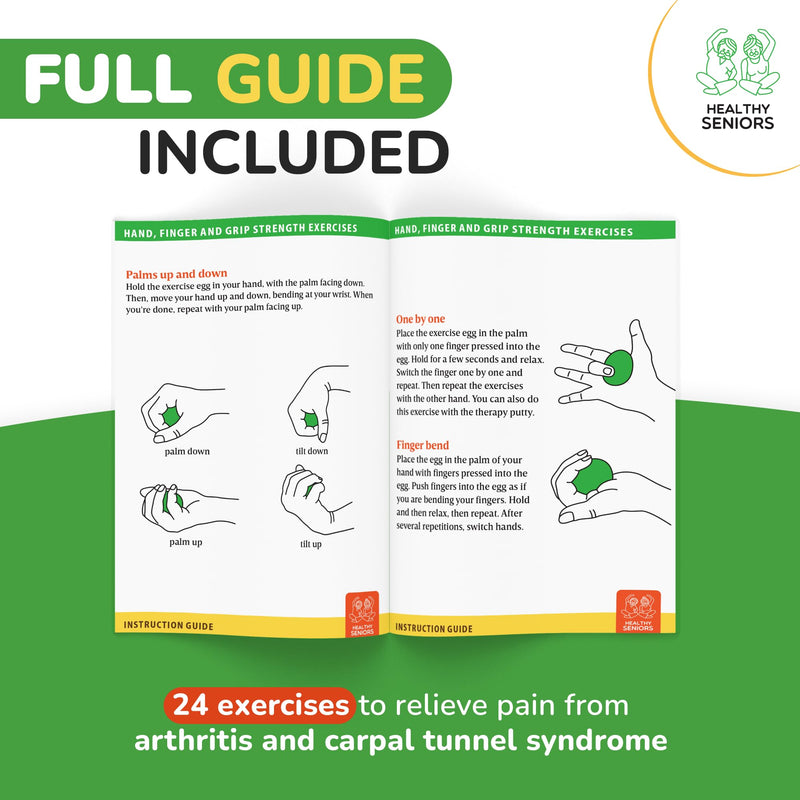 [Australia] - Physical Therapy Putty Kit, Finger Exercisers, and Hand Strengtheners. Improves Grip Strength, Dexterity, and Mobility. Supports Injury and Recovery Stress Relief 