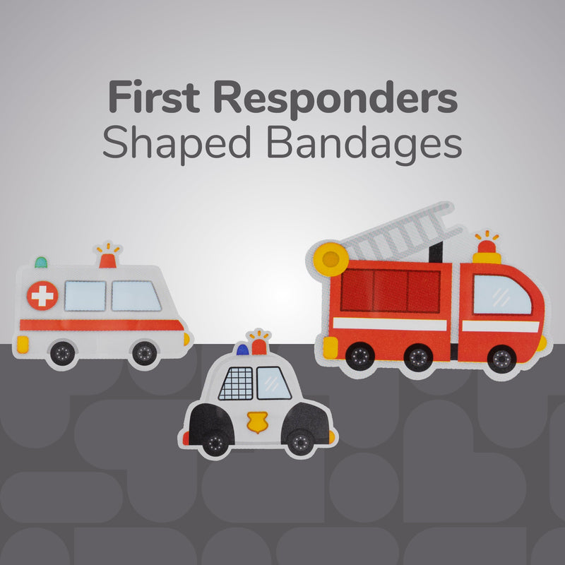 [Australia] - BioSwiss Bandages, First Responders Shaped Self Adhesive Bandage, Latex Free Sterile Wound Care, Fun First Aid Kit Supplies for Kids and Adults, 24 Count 24-Count Box 
