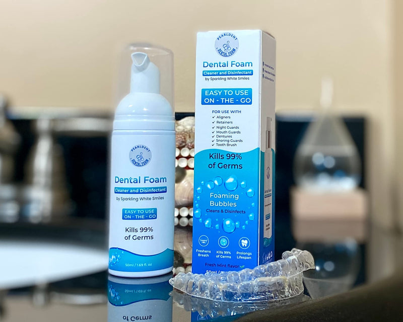 [Australia] - Pearldent Dental Foam - Cleans and Sterilizes Removable Dental and Ortho Appliances - Up to 4 Months Supply. Great for Aligners, Retainers, Mouth Guards. 