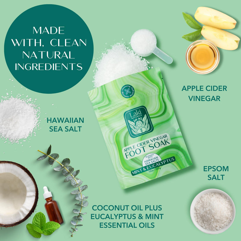Apple Cider Vinegar Foot Soak, Mint & Eucalyptus (10oz)