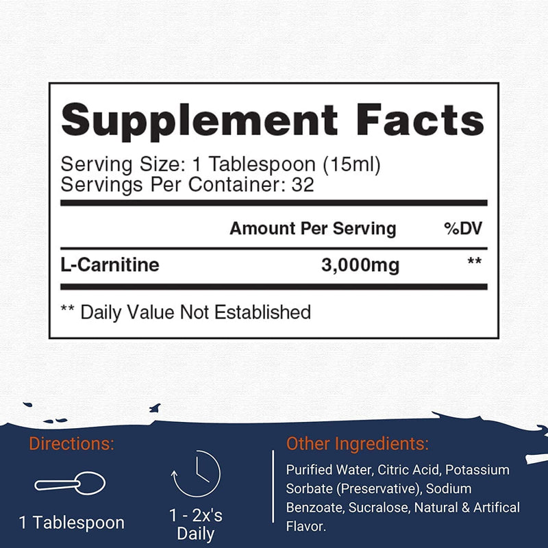 [Australia] - Gaspari Nutrition Liquid L-Carnitine 3000, Stimulant Free, Increased Metabolism, Enhanced Energy, Non GMO, Gluten Free, BPA Free (32 Servings, Orange Pineapple) 