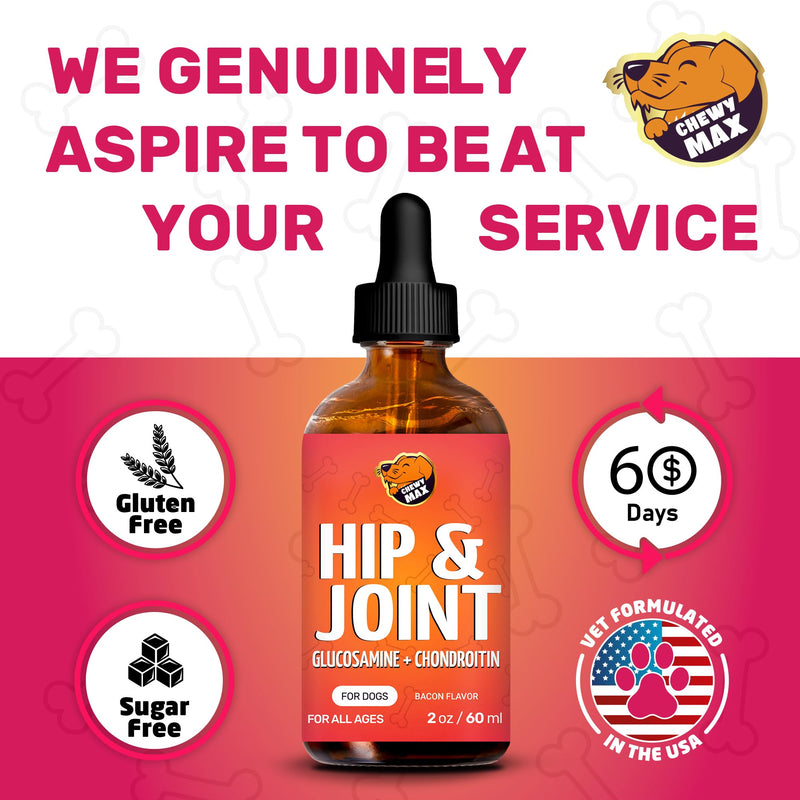 Glucosamine for Dogs | Hip and Joint Supplement | Glucosamine Chondroitin for Dogs | 2 Oz - PawsPlanet Australia