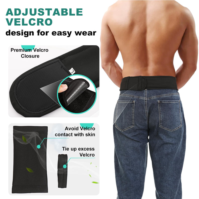 [Australia] - Ostomy Belt Black - Stealth Belt for Ostomy Bag, Ostomy Support Belt, Ostomy Wrap, Colostomy Bag Covers for Sport & Swiming L 