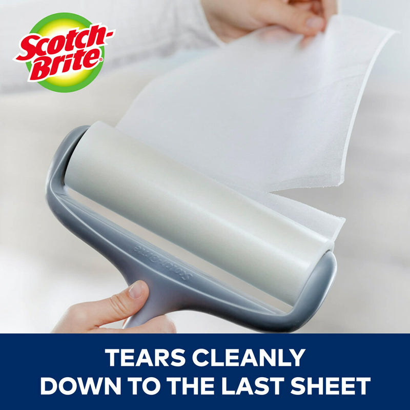 [Australia] - Scotch-Brite 50% Stickier Large Surface Lint Roller, Works Great On Pet Hair, 60 Sheets 1 Roller 