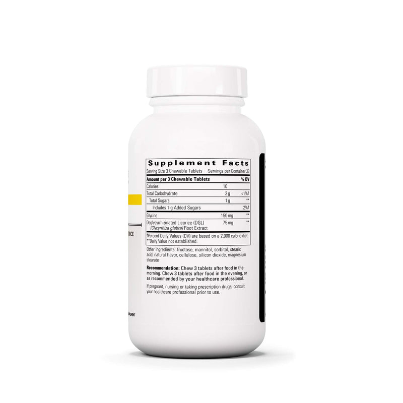 [Australia] - Integrative Therapeutics Rhizinate - Deglycyrrhizinated Licorice (DGL) - for Digestive Support with Licorice Root Extract* - Gluten Free - Dairy Free - Vegan - 100 Chewable Tablets Standard Packaging 