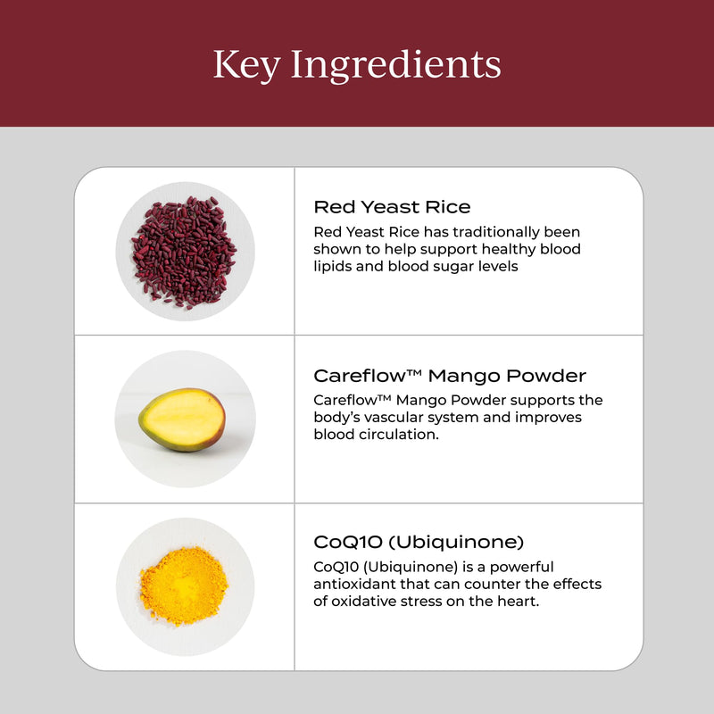 [Australia] - CYMBIOTIKA Heart Health Supplement with CoQ10, Red Yeast Rice & Inositol, Gluten Free Supplements to Support Circulation & Aging, Organic Orange Cream Flavor, 30 Pack 