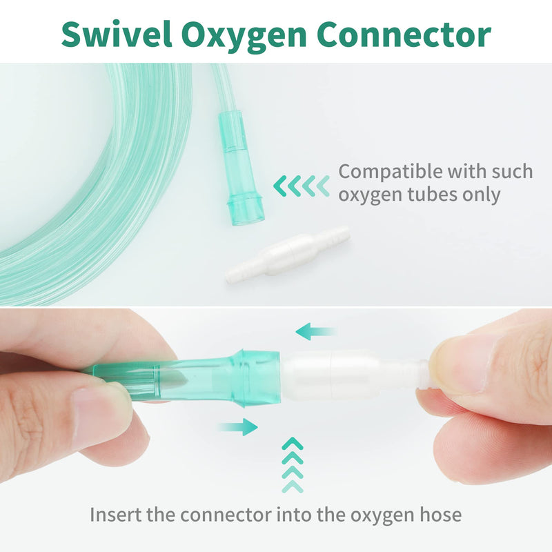 [Australia] - 7Ft Oxygen Tubing, Crush Resistant High Flow Oxygen Tubing, 3 Pack Green Oxygen Tubing, Non Kinking Oxygen Tubing with Oxygen Tubing Connector Green-7foot-3pack 