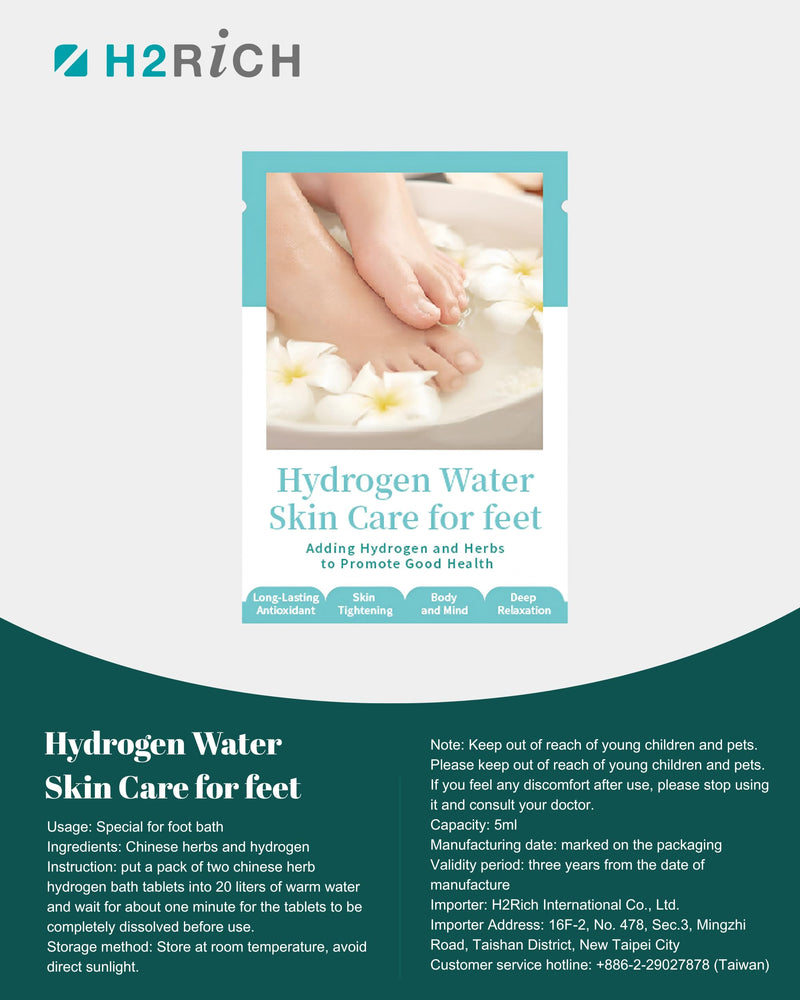 [Australia] - Foot Soak Hydrogen Foot Bath Tablet 6 Pack Soothing Enhance Circulation with Ginger Ginseng Mugwort Chinese Herb Foot SPA for Cracked Heels Calluses Softens Odor Control Small 