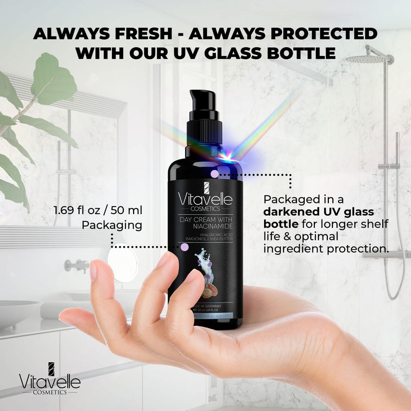 VITAVELLE Pore Refining Face Cream – Daily Hydrating Moisturizer with Vitamin B3, Plant Retinol & Shea Butter – Balancing Skin Care for Smooth, Even Complexion (1.69 Fl Oz)