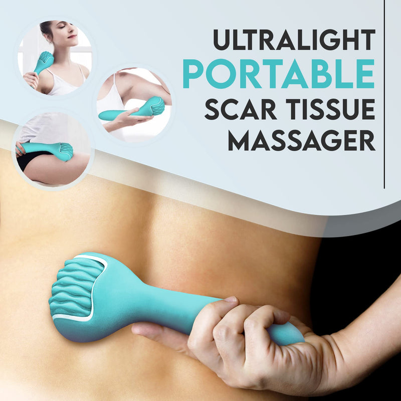 [Australia] - Scar Roller, Scar Tissue Massager for Post-Surgery Recovery, Silicone Ice Massage for Post-Surgery Incision Swelling and Soreness, Joint Roller for Improved Range of Motion and Flexibility. Teal 