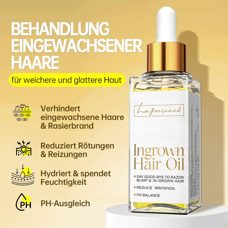 [Australia] - Ingrown Hair Serum 40 ml, LA.PERSONAL Ingrown Hair Serum against ingrown hairs, razor bumps, for bikini, legs and underarm area fresh 