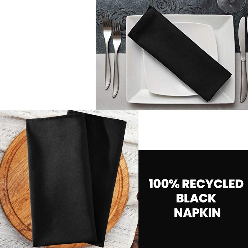 [Australia] - Perfectware 2 Ply Black Dinner Napkin Pack of 125 Pack of 125ct 