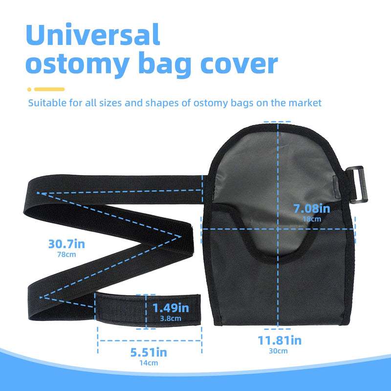 [Australia] - 2 Pack Waterproof Ostomy Bag Covers Universal Colostomy Bags Shower Cover for Ileostomy Ostomy Supplies Adjustable Stoma Pouch Protector for Men & Women 