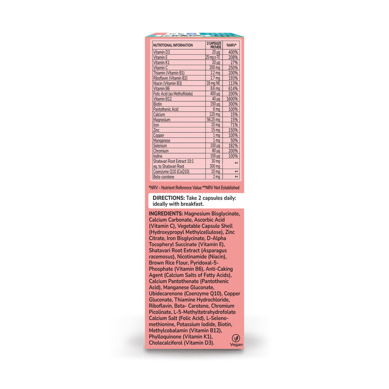 Health & Her for Mum After Pregnancy Formula-Feeding Supplement - Postnatal Vitamins for Women - Contains Vitamin B6, Vitamin D, Shatavari & COQ10-1 Month Supply - 60 Capsules - Vegan & Gluten Free 60 count (Pack of 1)