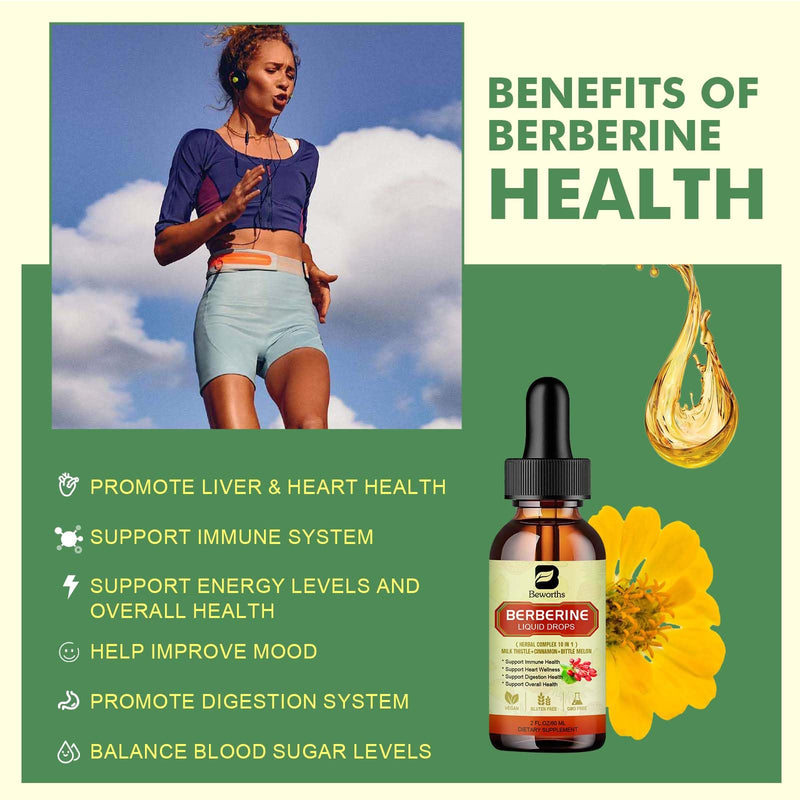 [Australia] - Premium Berberine Supplement - Berberine Liquid Drops with Turmeric, Bitter Melon, Milk Thistle, Ceylon Cinnamon, Berberine Veggie Supplement for Immune, Digestion System and Heart Health Support Pinapple 