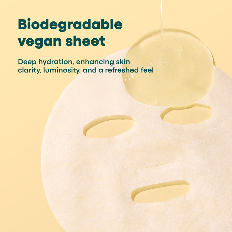 Vitamin C Jelly Sheet Mask for Dark Spots & Brightening 10ea | Revitalizes Dull Skin and Boosts Elasticity, Vitamin C and Retinol 2,200ppb, Biodegradable Sheet