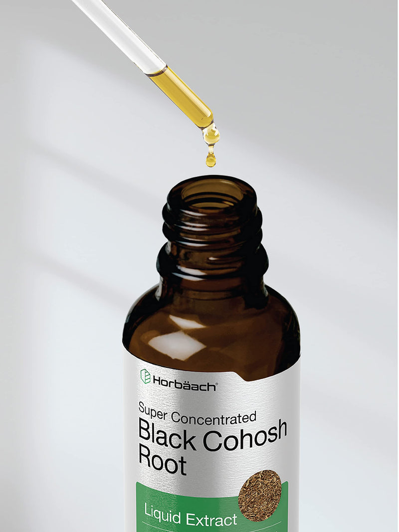 Horbäach Black Cohosh Root Tincture | 2 fl oz | Vegetarian Liquid Extract | Non-GMO, Gluten Free Herbal Supplement