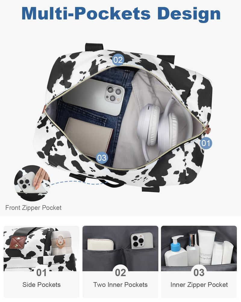 Pritent Crossbody Bags for Women & Travel Duffle Bag for Women(Cow Print)