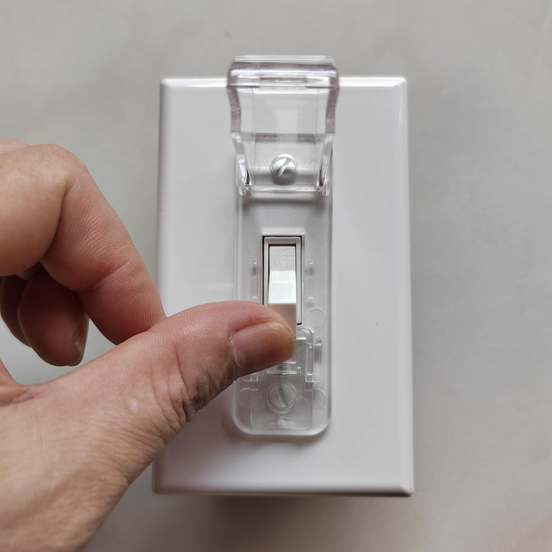 [Australia] - Light Switch Guard Cover, 2 ChildProof Wall Switch Guard Cover for Toggle Light Switch Protects Your Lights or Circuits from being Accidentally Turned On or Off 2 Pack 