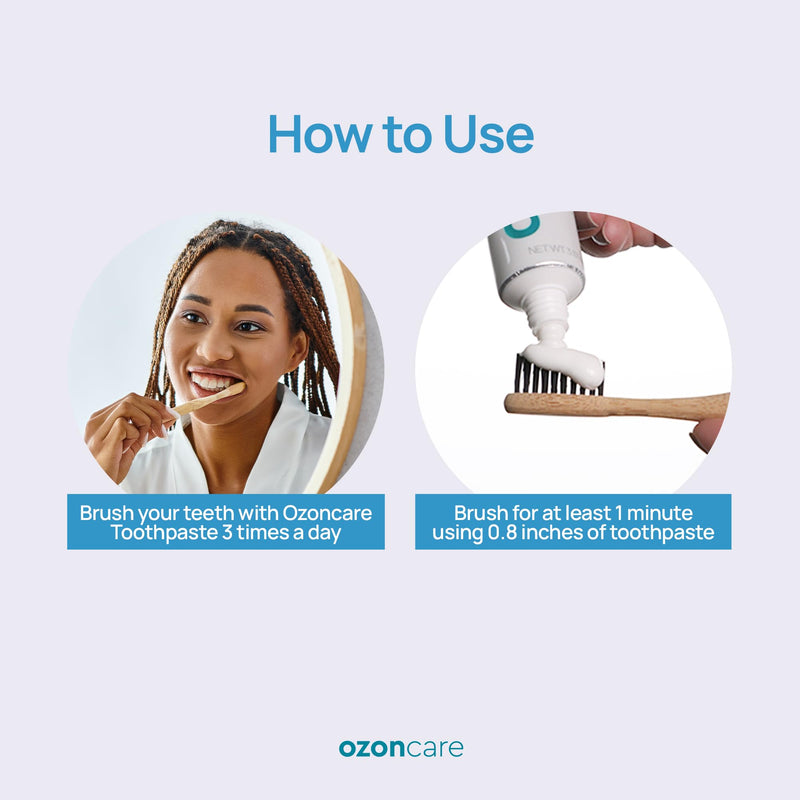 [Australia] - OZONCARE Pack of 3 Toothpaste for Sensitive Teeth - Ozone Infused Fluoride-Free Toothpaste, Promotes Oral Health for Teeth & Gum, Oral Care - Vegan, Antiplaque, Triclosan & Paraben Free - 9.52Oz/270g 