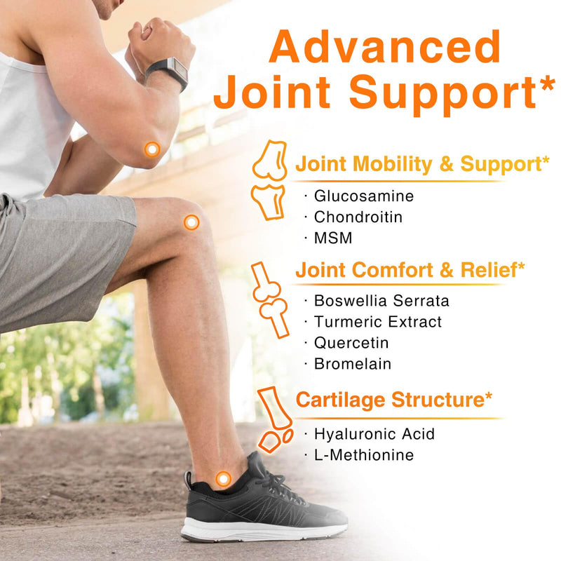 [Australia] - ZEBORA Glucosamine Chondroitin Joint Support Supplement, with MSM Turmeric Boswellia, Glucosamine Sulfate, Glucosamine Chondroitin MSM, for Joint Health & Relief Nutritional Supplements, 120 Capsules 120 Count (Pack of 1) 