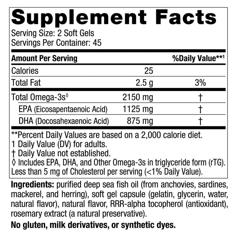 [Australia] - Nordic Naturals Ultimate Omega 2X, Lemon Flavor - 90 Soft Gels - 2150 mg Omega- High-Potency Omega-3 Fish Oil with EPA & DHA - Promotes Brain & Heart Health - Non-GMO - 45 Servings 90 Count (Pack of 1) 