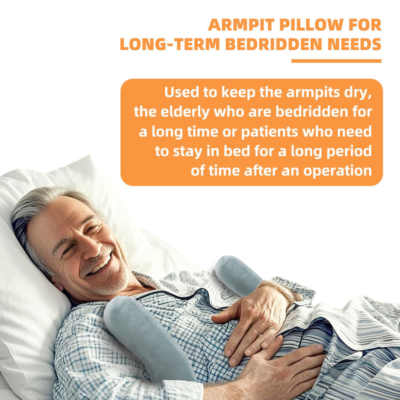 [Australia] - 2 PCS Underarm Pillows for Sweat Absorption & Ventilation - Premium Beans Cotton Armpit Pillows, Keep Axillary Dry & Breathable for Post-Surgery Recovery, Long-Term Bed Rest & Elderly Care (Gray) Gray 