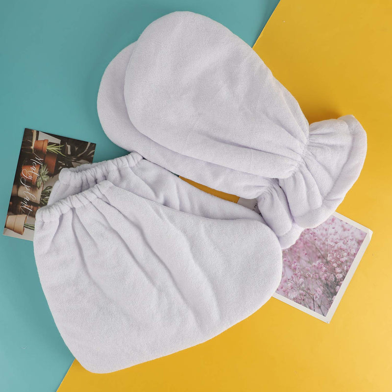 [Australia] - Segbeauty Paraffin Heated SPA Mittens & Foot Liners for Hand Therapy - Thicker Larger Size, Hot Wax Machine Compatible Elastic mitts&booties-Large 