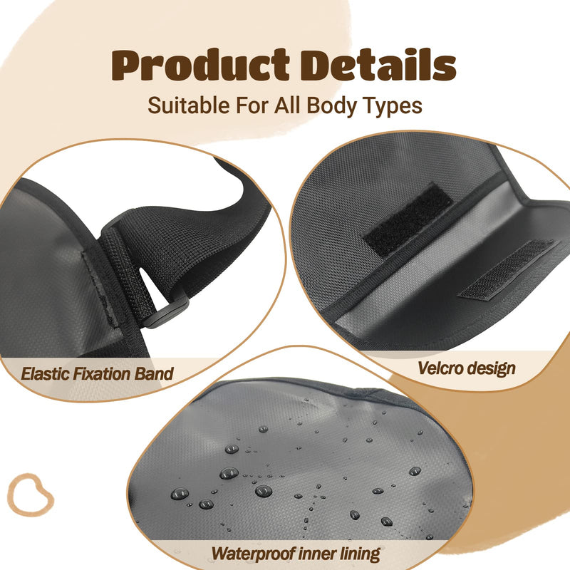 [Australia] - Ostomy Bag Covers,9.45 x 7.48 inch Waterproof Colostomy Bag covers with Adjustable Elastic Fixation Band,Hold Ostomy Pouch Men Women Ostomy Supplies 