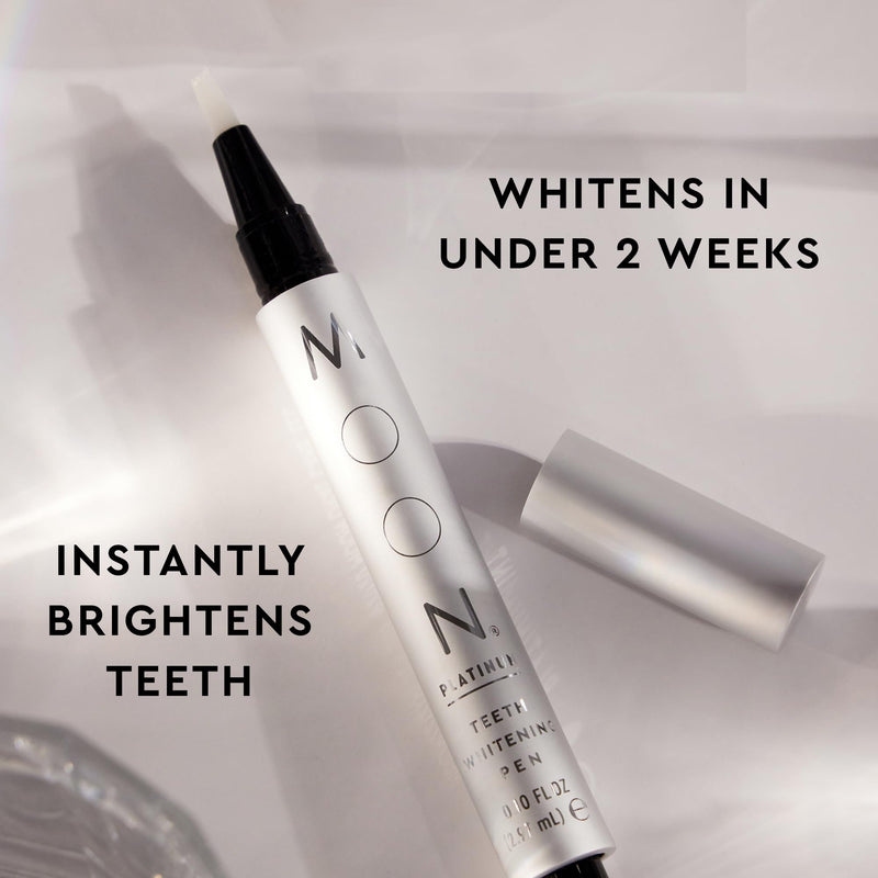 [Australia] - MOON Teeth Whitening Pen - Gentle on Sensitive Teeth, Whitens with Antioxidants & Essential Oils - Vegan Whitening Gel in an Easy Applicator - Platinum Mint 