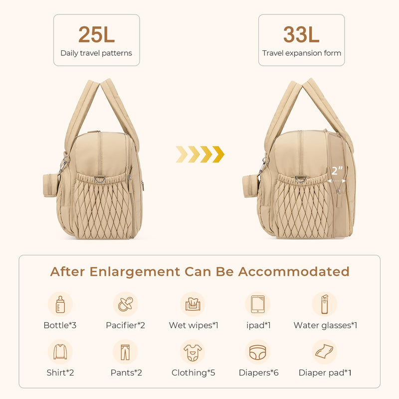 Telena Puffer Makeup Bags with Diaper Bag Totes