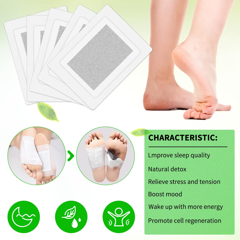 [Australia] - Pack of 20 Detox Foot Plasters, Detoxification Plasters Feet Original, Natural Deep Cleansing Foot Pads, Detox Plasters Foot, Detox Foot Patch Detoxification, for Cleansing Body Deep Sleep 100% Natural Foot Pads Detox Foot Patch 