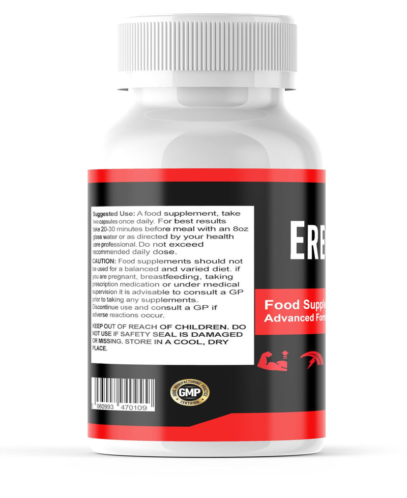ErectogenX – Advanced Male Vitality Supplement | 60 Capsules | Supports Energy, Stamina, Strength & Hormone Balance | Non-GMO, Made in GMP Facilities/Slim Warriors