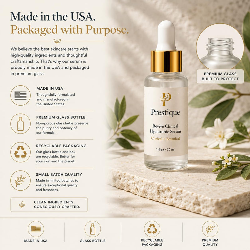 Revive Multi-Molecular Hyaluronic Acid Serum – Deep Hydration Facial Serum with Vitamin C & Centella Asiatica – nti-Aging, Deep Hydration, Made in USA – Fragrance Free, 1 fl oz