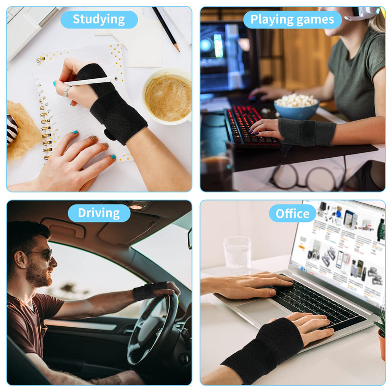 [Australia] - MILAIUN Wrist Support with Metal Splint Stabilizer-Adjustable Day-Night Wrist Brace for Men Women-Wrist Bandages for Tendinitis Arthritis(L/XL, Right Hand) Black L/XL-Right Hand 