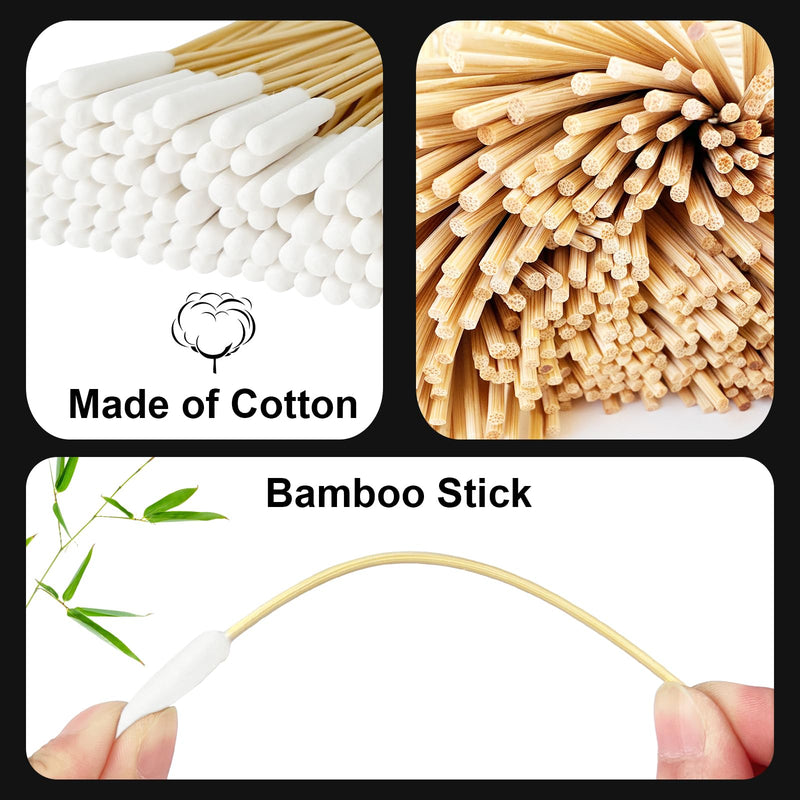 Cotton Swabs for Dogs Ears - 100 Pcs 6-Inch Bamboo Long Cotton Swabs - Gentle and Effective Pet Cleaning, Grooming, and First Aid 100 Pcs Long Head Cotton Swabs - PawsPlanet Australia