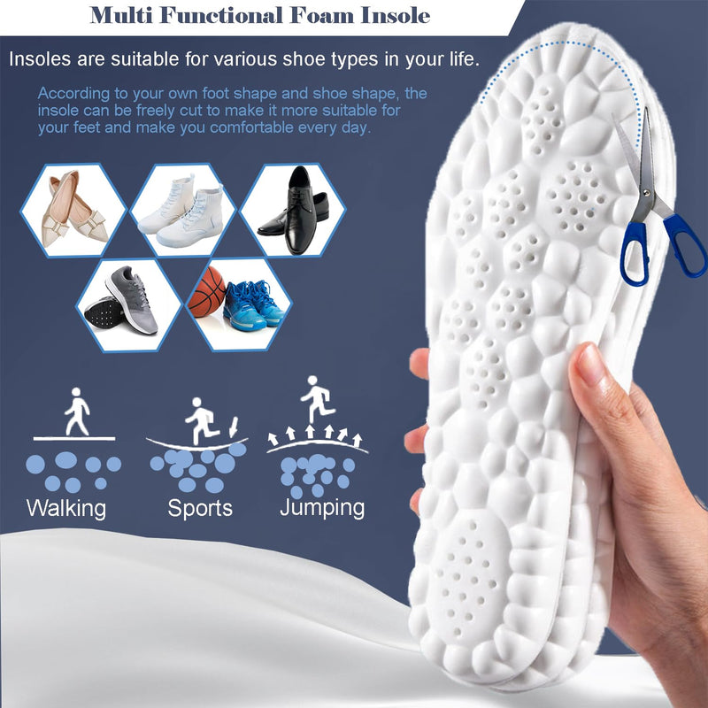 [Australia] - SOLO ACTFIT Comfort Sports Insoles Shoes Soles Women Men Orthopedic Insoles Foot Pain Relief Plantar Fasciitis Flat Feet Soles Shoes Insoles Soft Cushioning Hiking Shoes Blue 41-42 