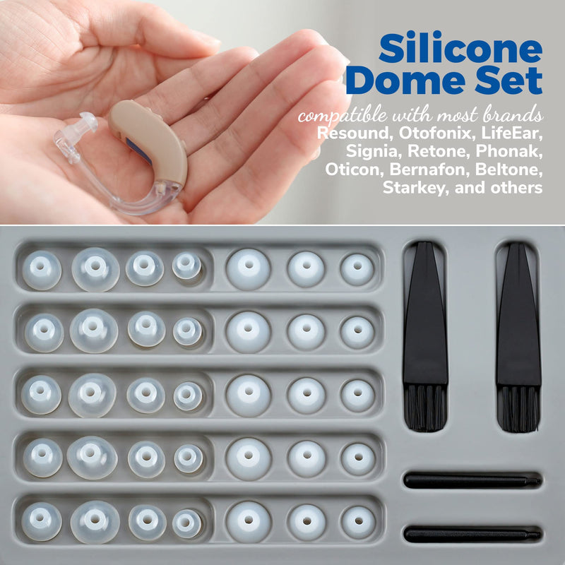 Hearing Aid Domes - Universal Domes for Hearing Aids - Sizes Small, Medium, Large & X-Large Earbud Replacements and BTE Hearing Sound Amplifiers, 2 Pack 1 count (Pack of 78)