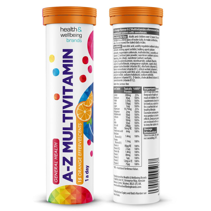 A-Z Multivitamin Orange Flavour Effervescent Tablets - High Strength Tablets for a Healthy Immune System 4